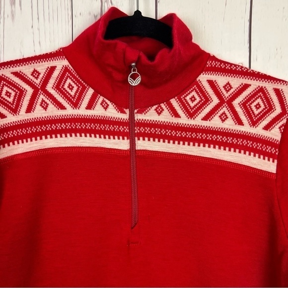 Dale of Norway | quarter zip | red sweater - Picture 2 of 10